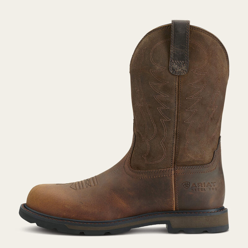 ARIAT - Groundbreaker Pull-On - Steel Round Toe - Brown