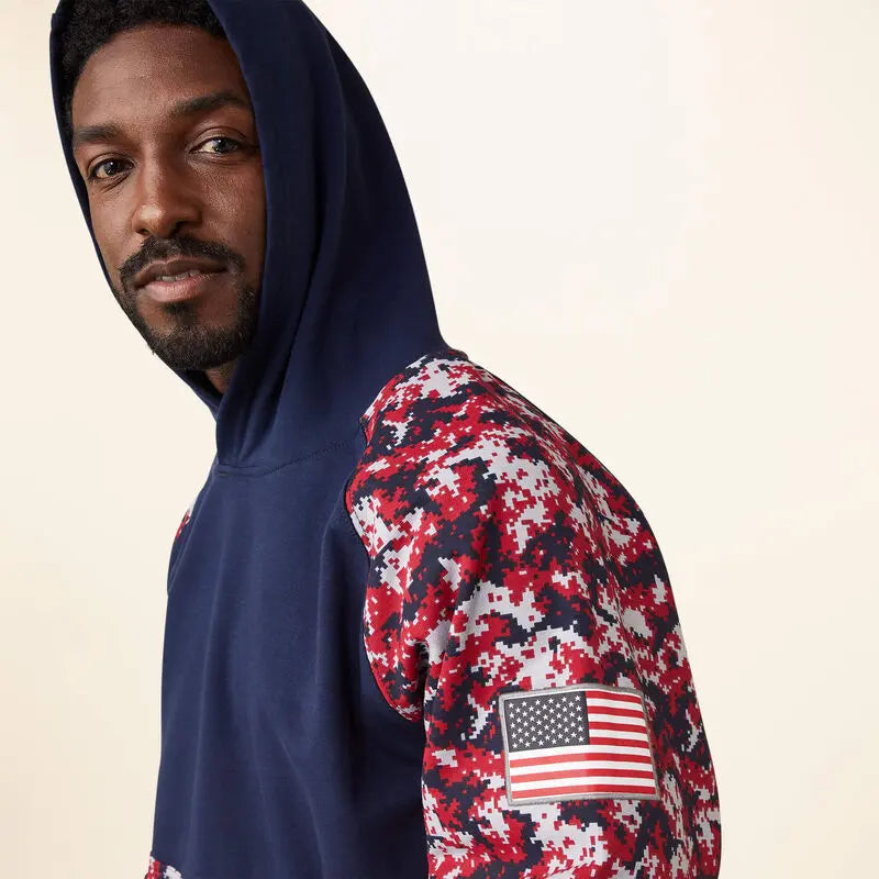 ARIAT - FR DuraStretch Patriot Hoodie, Alloy Patriot Becker Safety and Supply