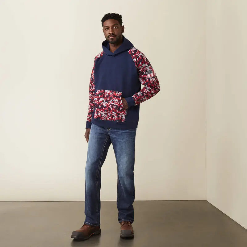 ARIAT - FR DuraStretch Patriot Hoodie, Alloy Patriot Becker Safety and Supply