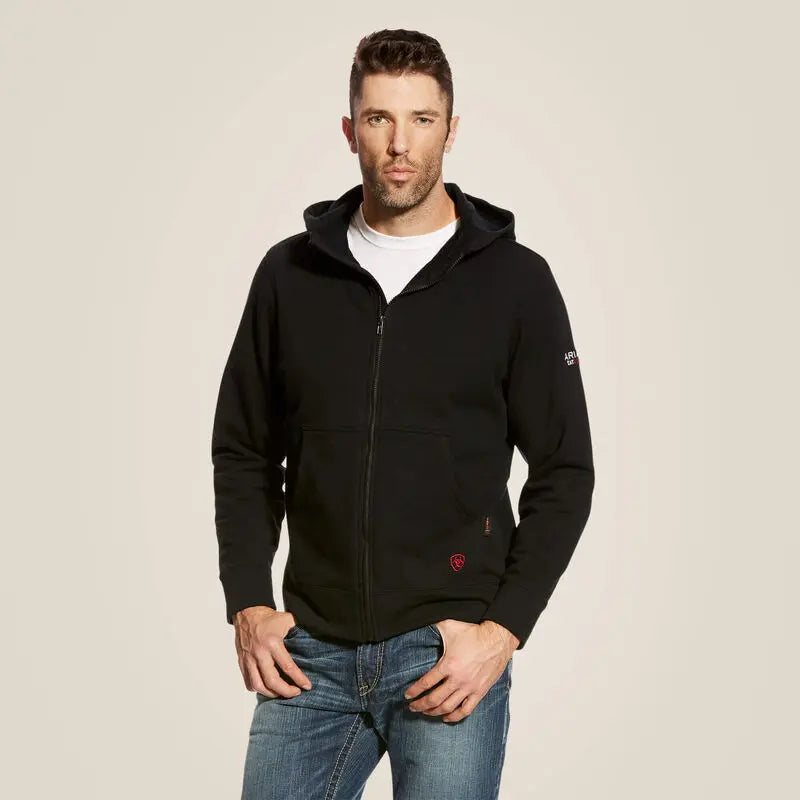 ARIAT - FR Full Zip Hoodie - Black Becker Safety and Supply