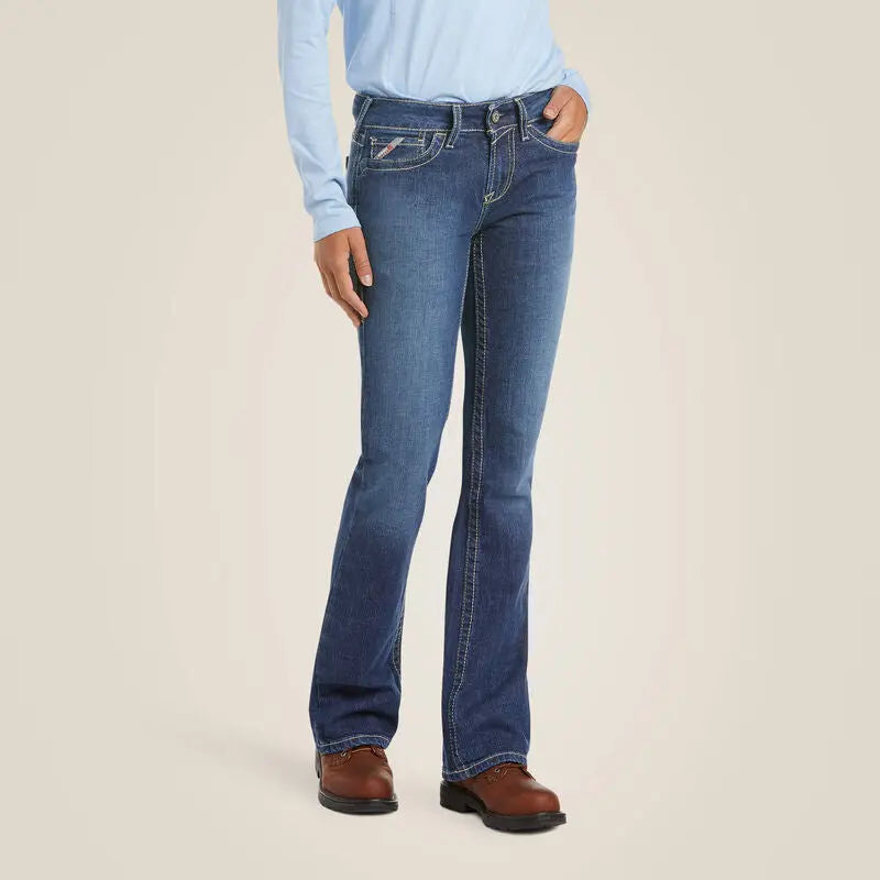 ARIAT - FR Mid Rise Boot Cut Womens Jean 12.5oz Becker Safety and Supply