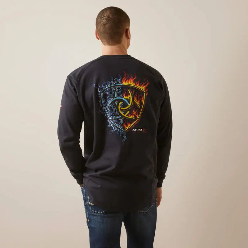 ARIAT- MNS FR Air Shock Fire T-Shirt Becker Safety and Supply