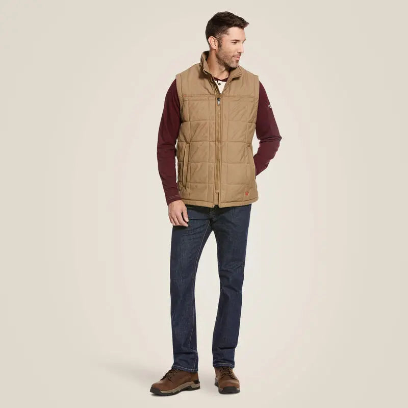 ARIAT - MNS - FR CRIUS INSULATED VEST - KHAKI Becker Safety and Supply