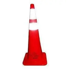 CHOICE - 36" Orange Traffic Cone (W/ REFLECTIVE COLLAR TOP/BOTTOM) - Becker Safety and Supply