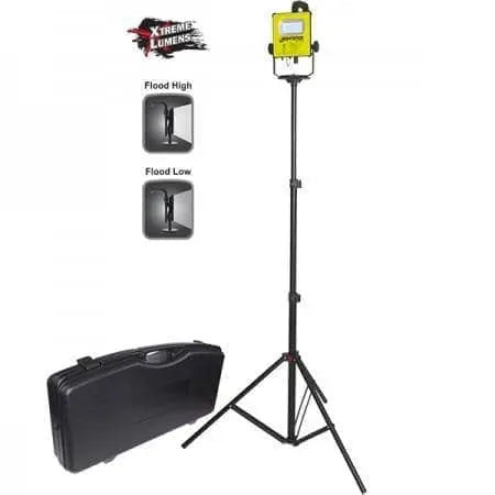 NIGHTSTICK - Intrinsically Safe Rechargeable LED Scene Light w/ Magnetic Mount and 6' Tripod, 1000 Lumens, Li-ion Rechargeable, CL1 DIV1, Blow-molded Case (included) - Becker Safety and Supply