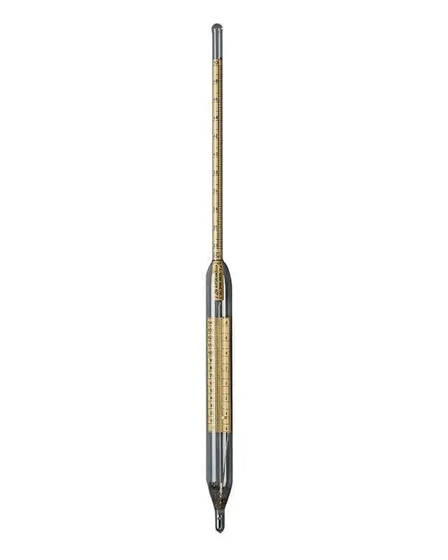 ROBINSON - Hydrometers, API Combined. Thermometer in the bottom. 15" Long 69 to 81 (Division .1, Temp Range 0-150) - Becker Safety and Supply