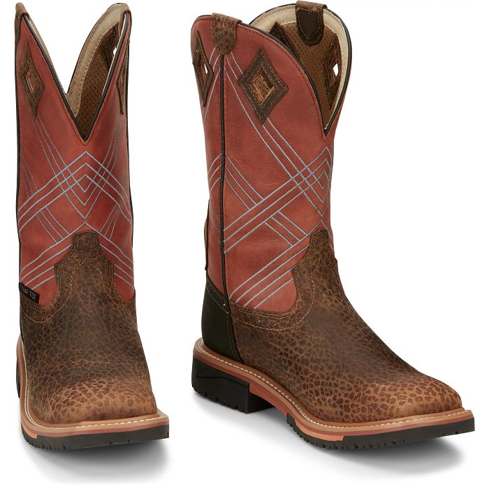 JUSTIN BOOTS-DALHART 12" NANO COMPOSITE TOE WATERPROOF WORK BOOT - Becker Safety and Supply