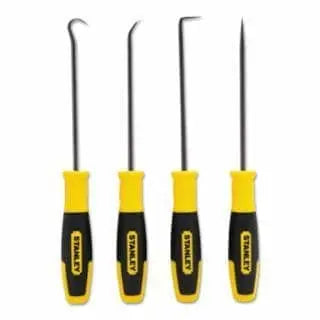 STANLEY TOOLS - 4 PC Pick Hook Set, Full hook, angle hook, 90° angle hook and straight pick - Becker Safety and Supply
