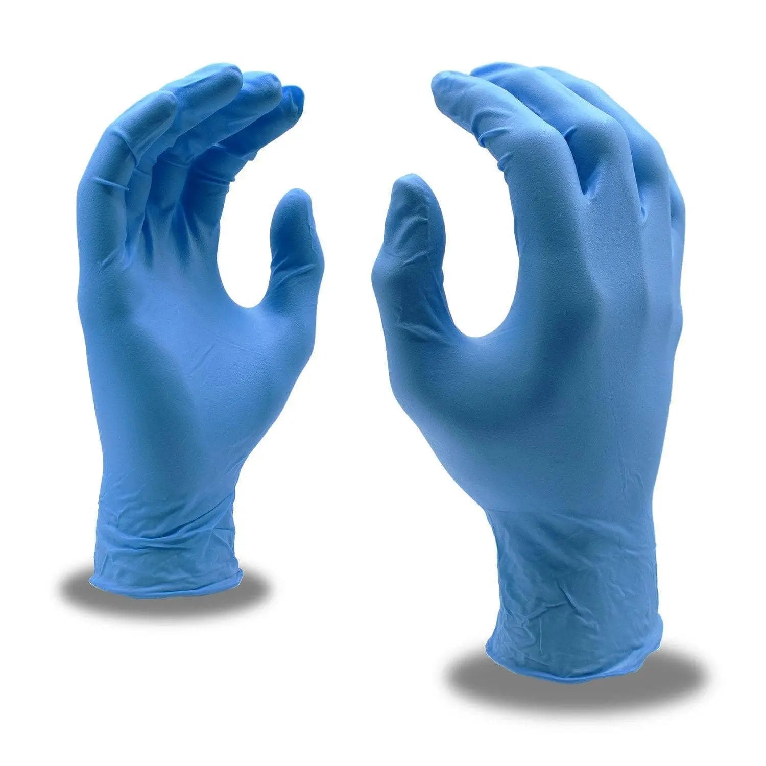 CORDOVA - Disposable, Nitri-Cor Silver‚Ñ¢ - Industrial - 4 mil - Nitrile - Powder Free - BLUE - 100/bx - Becker Safety and Supply