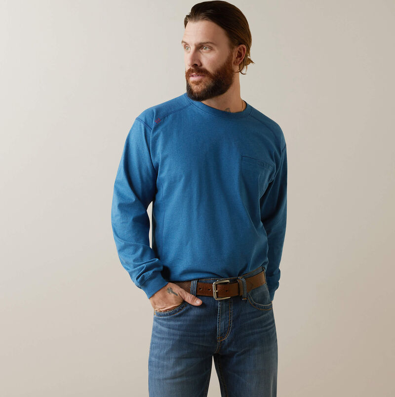 ARIAT - FR Air Crew T-Shirt, Key Largo Heather - Becker Safety and Supply