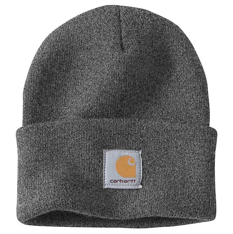 CARHARTT - Knit Cuffed Beanie Coal Heather - Becker Safety and Supply