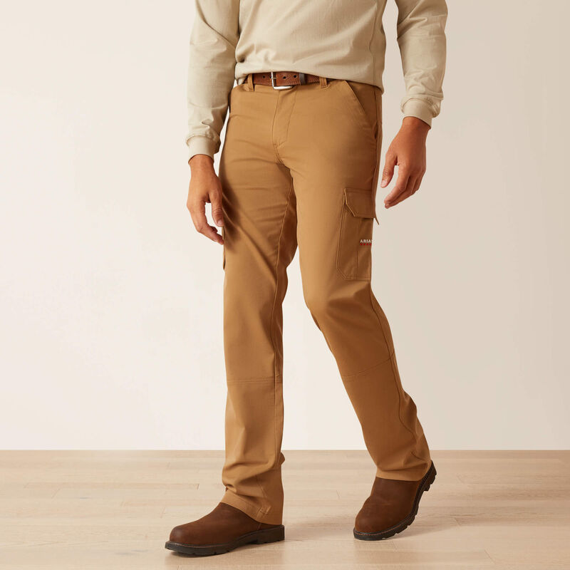 ARIAT - FR M7 Slim Hi-Vis Duralight Twill DuraStretch Straight Leg Pants, Khaki - Becker Safety and Supply