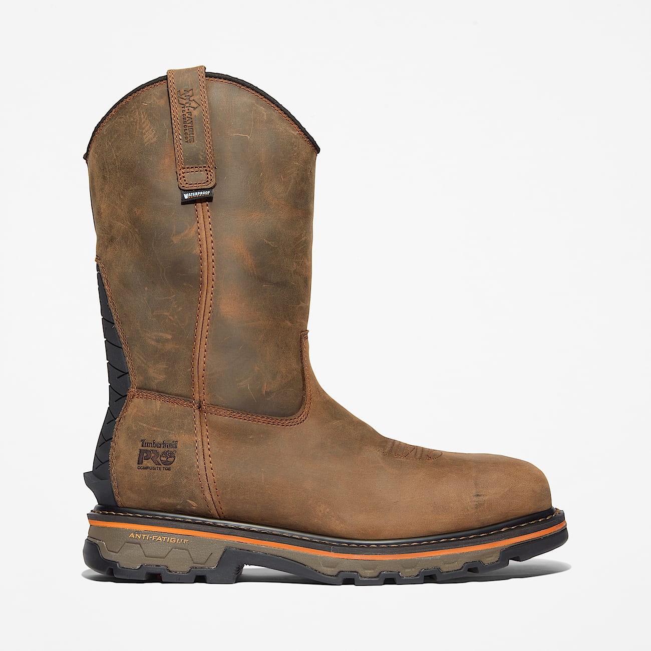 TIMBERLAND PRO - Mens True Grit Pull on Composite Toe Work Boot Brown-12M - Becker Safety and Supply