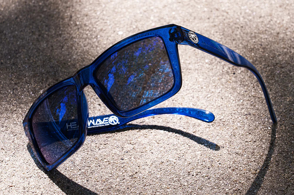 Heatwave - Vise Z87 Sunglasses, Neon Blue Frame - Becker Safety and Supply