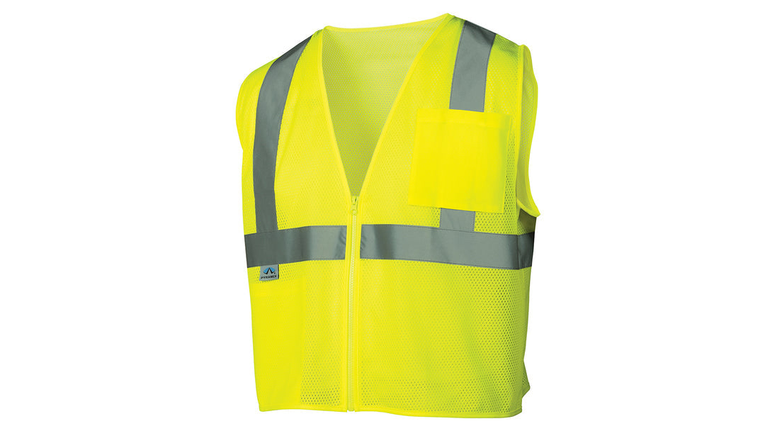 Pyramex - Se Class 2 Vest - Lime Mesh W/ Silver Reflective
