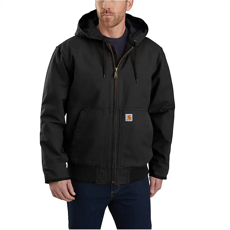 CARHARTT - Washed Duck Active Jacket, Black - Becker Safety and Supply